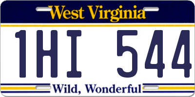 WV license plate 1HI544