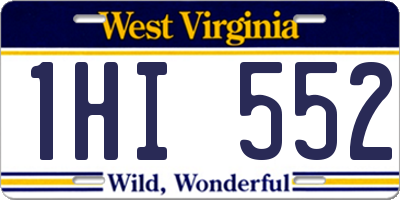 WV license plate 1HI552