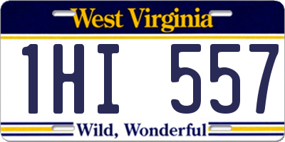 WV license plate 1HI557