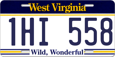 WV license plate 1HI558