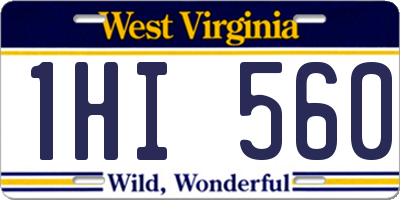 WV license plate 1HI560