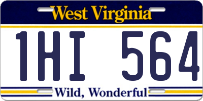 WV license plate 1HI564