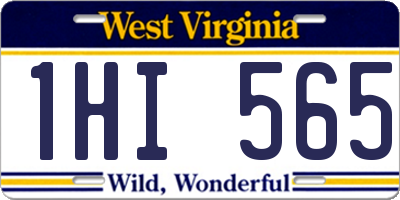 WV license plate 1HI565