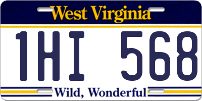 WV license plate 1HI568