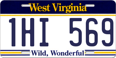 WV license plate 1HI569