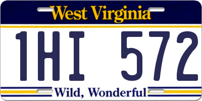 WV license plate 1HI572
