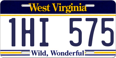 WV license plate 1HI575