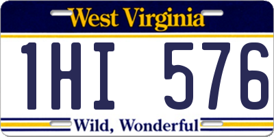 WV license plate 1HI576