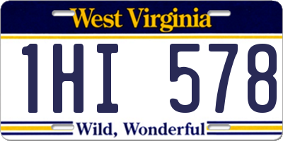WV license plate 1HI578