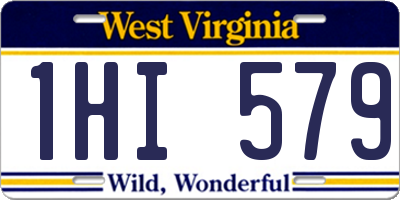 WV license plate 1HI579