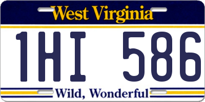 WV license plate 1HI586