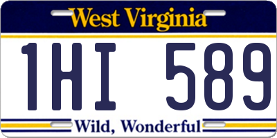 WV license plate 1HI589