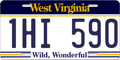 WV license plate 1HI590