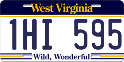 WV license plate 1HI595