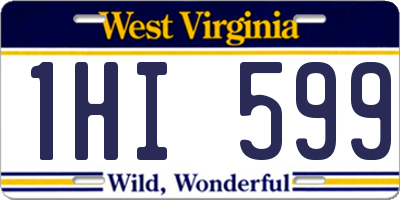 WV license plate 1HI599