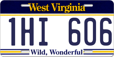 WV license plate 1HI606