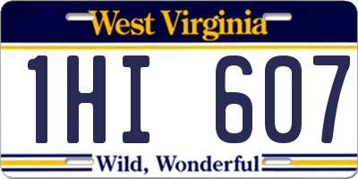 WV license plate 1HI607