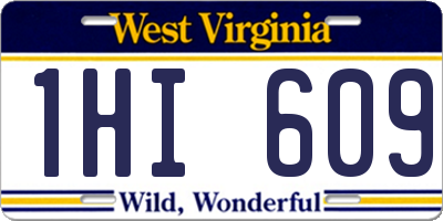 WV license plate 1HI609