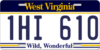 WV license plate 1HI610