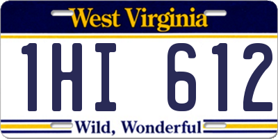 WV license plate 1HI612