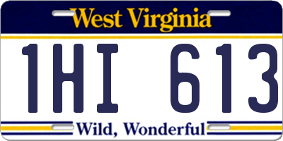 WV license plate 1HI613