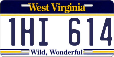 WV license plate 1HI614