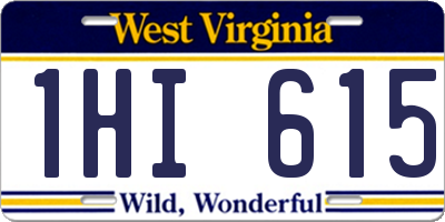 WV license plate 1HI615