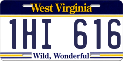 WV license plate 1HI616