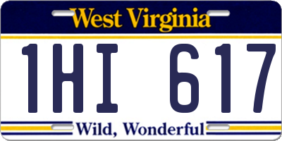 WV license plate 1HI617