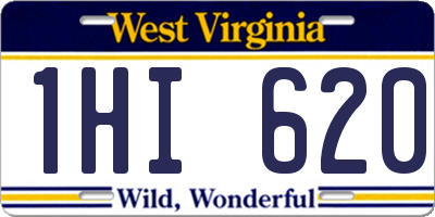WV license plate 1HI620