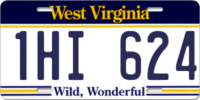 WV license plate 1HI624