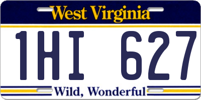 WV license plate 1HI627