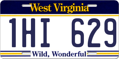 WV license plate 1HI629