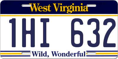 WV license plate 1HI632
