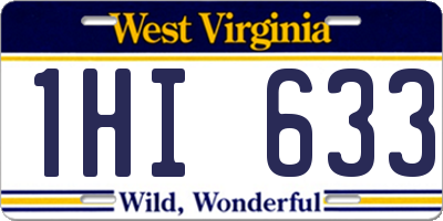 WV license plate 1HI633