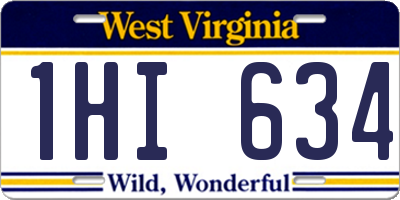 WV license plate 1HI634