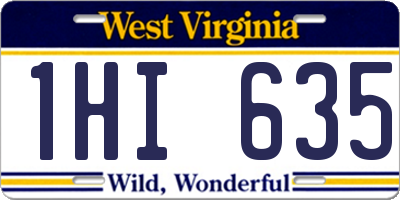 WV license plate 1HI635