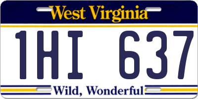 WV license plate 1HI637