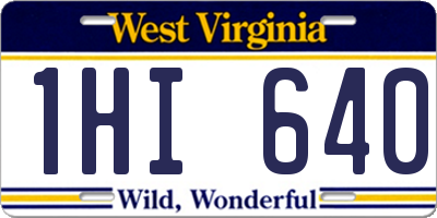 WV license plate 1HI640