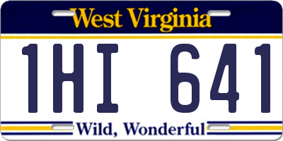 WV license plate 1HI641