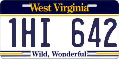 WV license plate 1HI642
