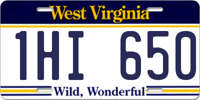 WV license plate 1HI650