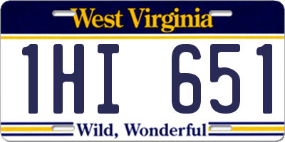 WV license plate 1HI651