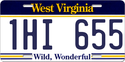 WV license plate 1HI655