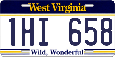 WV license plate 1HI658