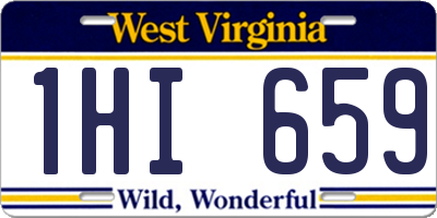 WV license plate 1HI659