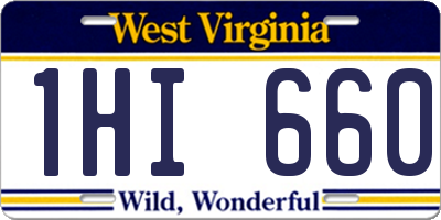 WV license plate 1HI660