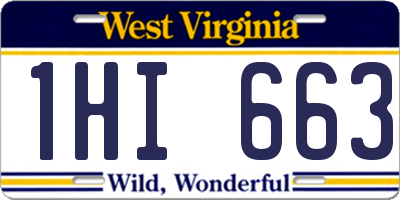 WV license plate 1HI663