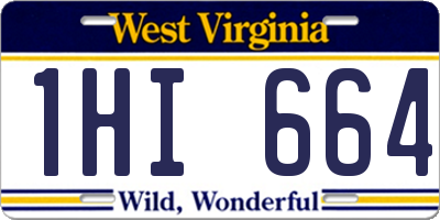 WV license plate 1HI664