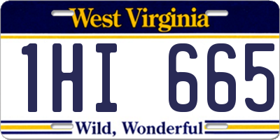 WV license plate 1HI665
